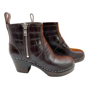 Swedish Hasbeens Dark Brown Ankle Boots